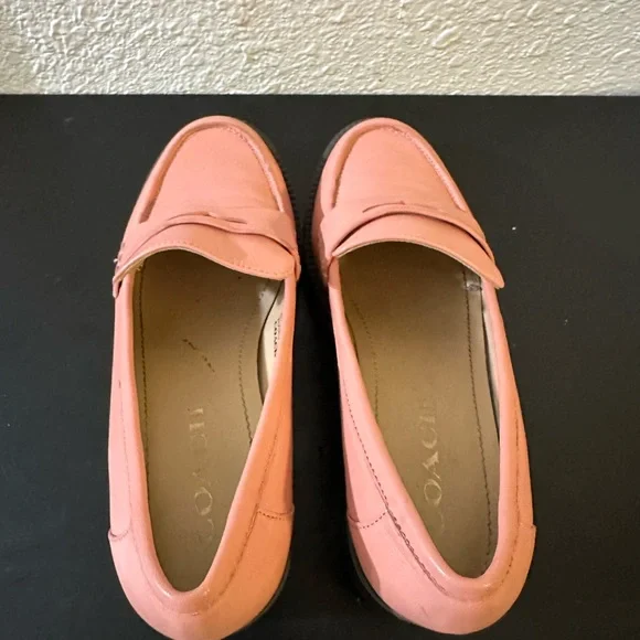 Coach Blush Pink Leather Loafers - Picture 4 of 7